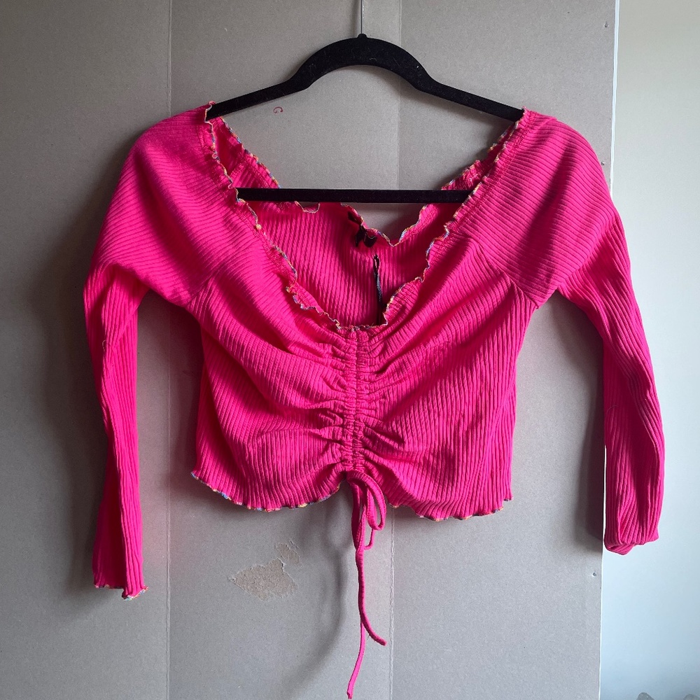 Delia's X Dollskill Hot Pink Crop Top